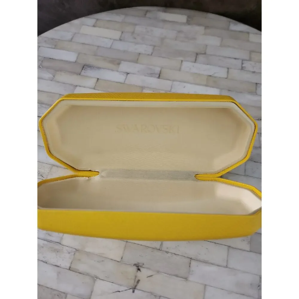 Swarovski yellow eyeglass or sunglasses case